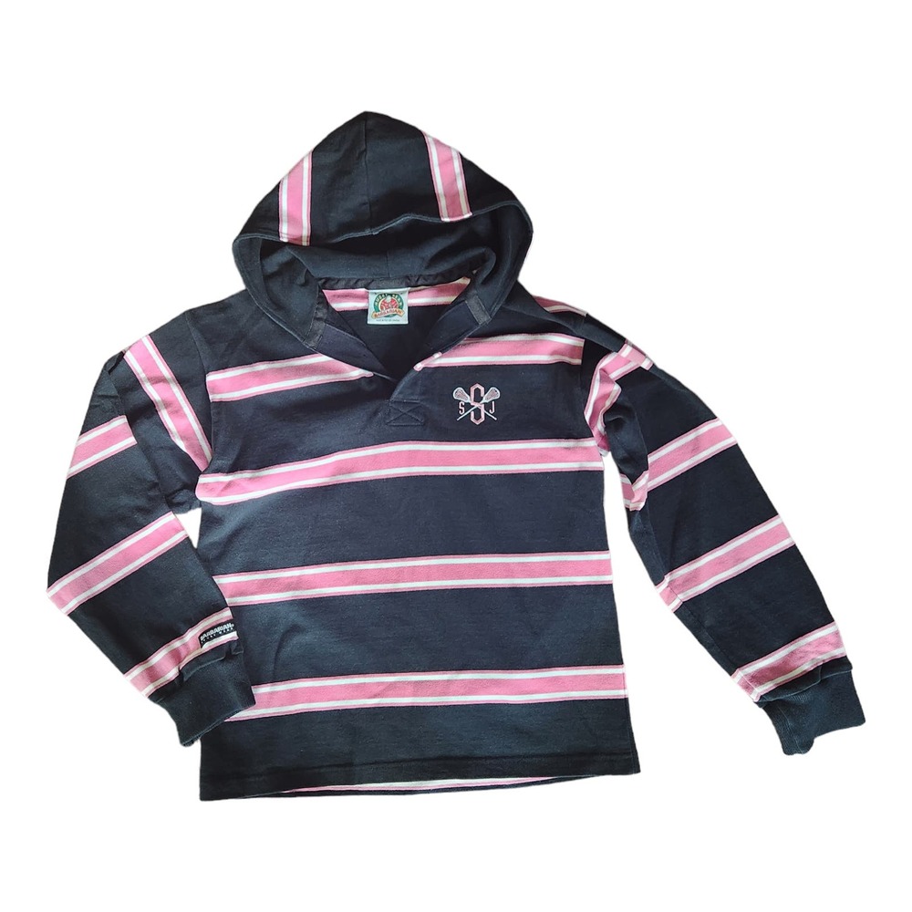 Barbarian Rugby Wear Mens Striped Hoodie Varsity Size S